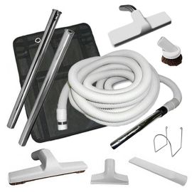 Cana-Vac Dirt Sensor Electric Package Central Vacuum Attachment Kit - 30 Foot Vacuum Hose, Electric Powerhead, Vacuum Attachments by Vacmaster