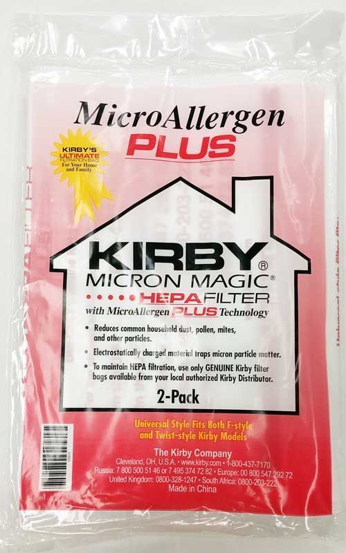 Kirby Micron Magic HEPA Filter Plus Bags 2 Pack